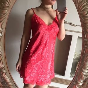 Vintage Victoria’s Secret slip pink lace lingerie small